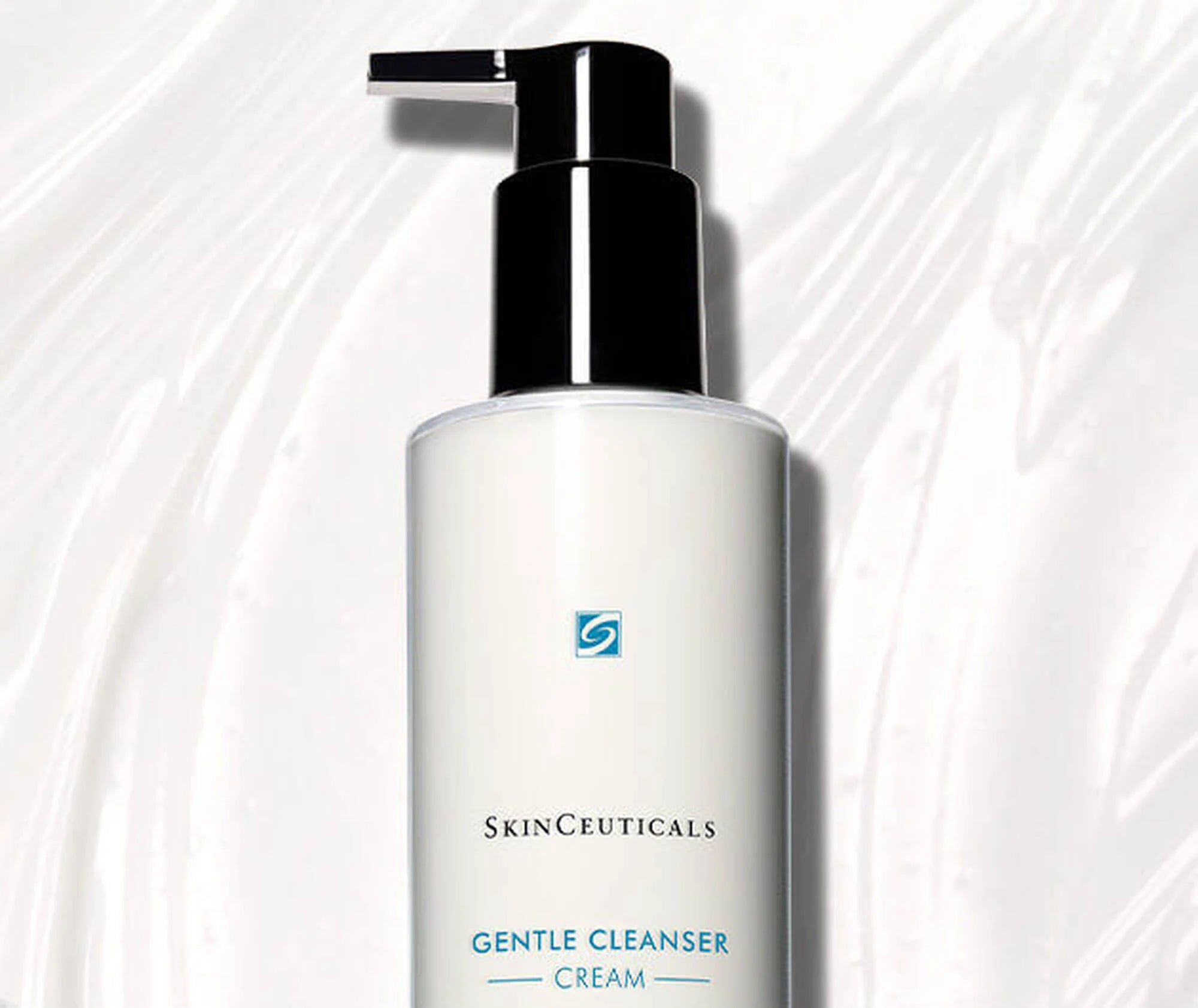 SkinCeuticals Gentle Cleanser Cream bottle with pump on a white background