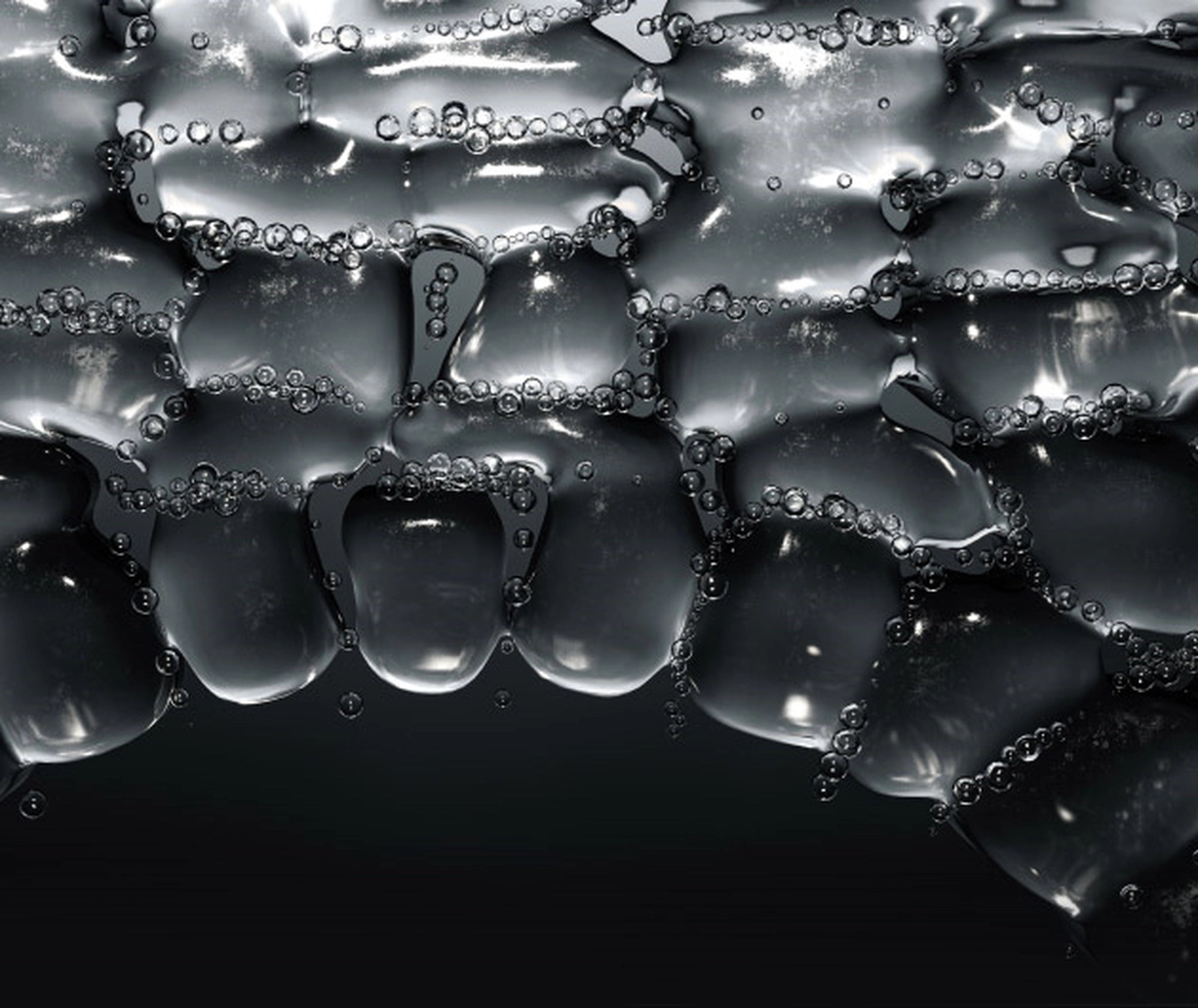 Close-up of water droplets on a textured surface