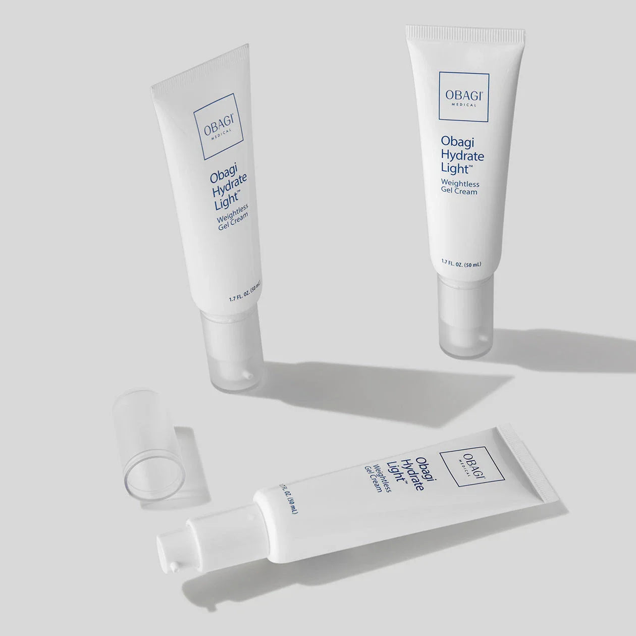 Obagi skincare products on a light gray background