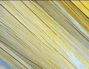 Close-up of yellow and white striped fabric