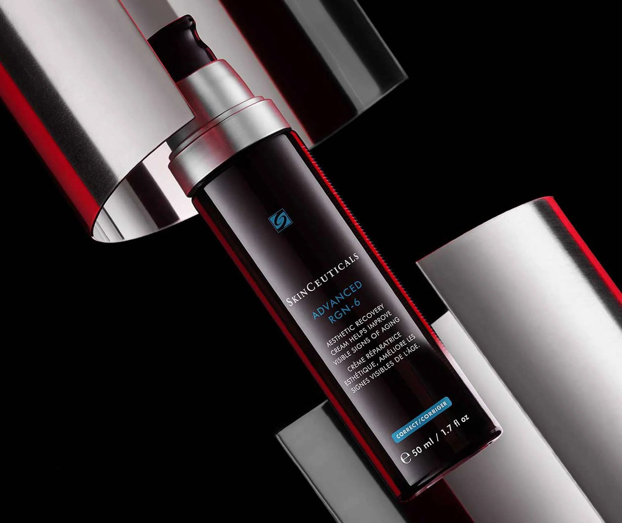 Skinceuticals Advanced rgn-6 skincare product on a dark background