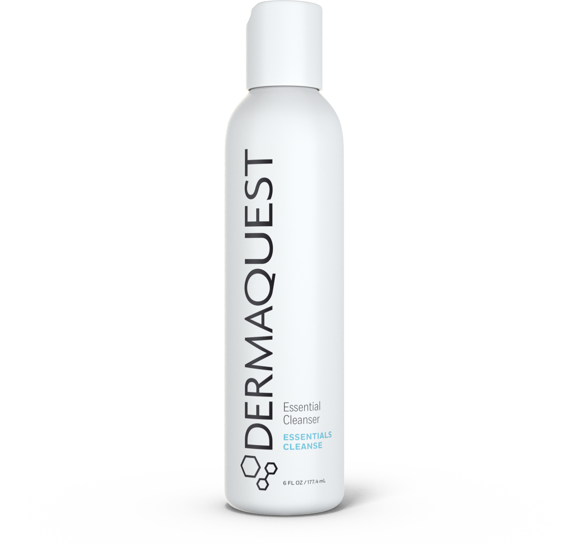 DermaQuest Essential Cleanser bottle on a white background