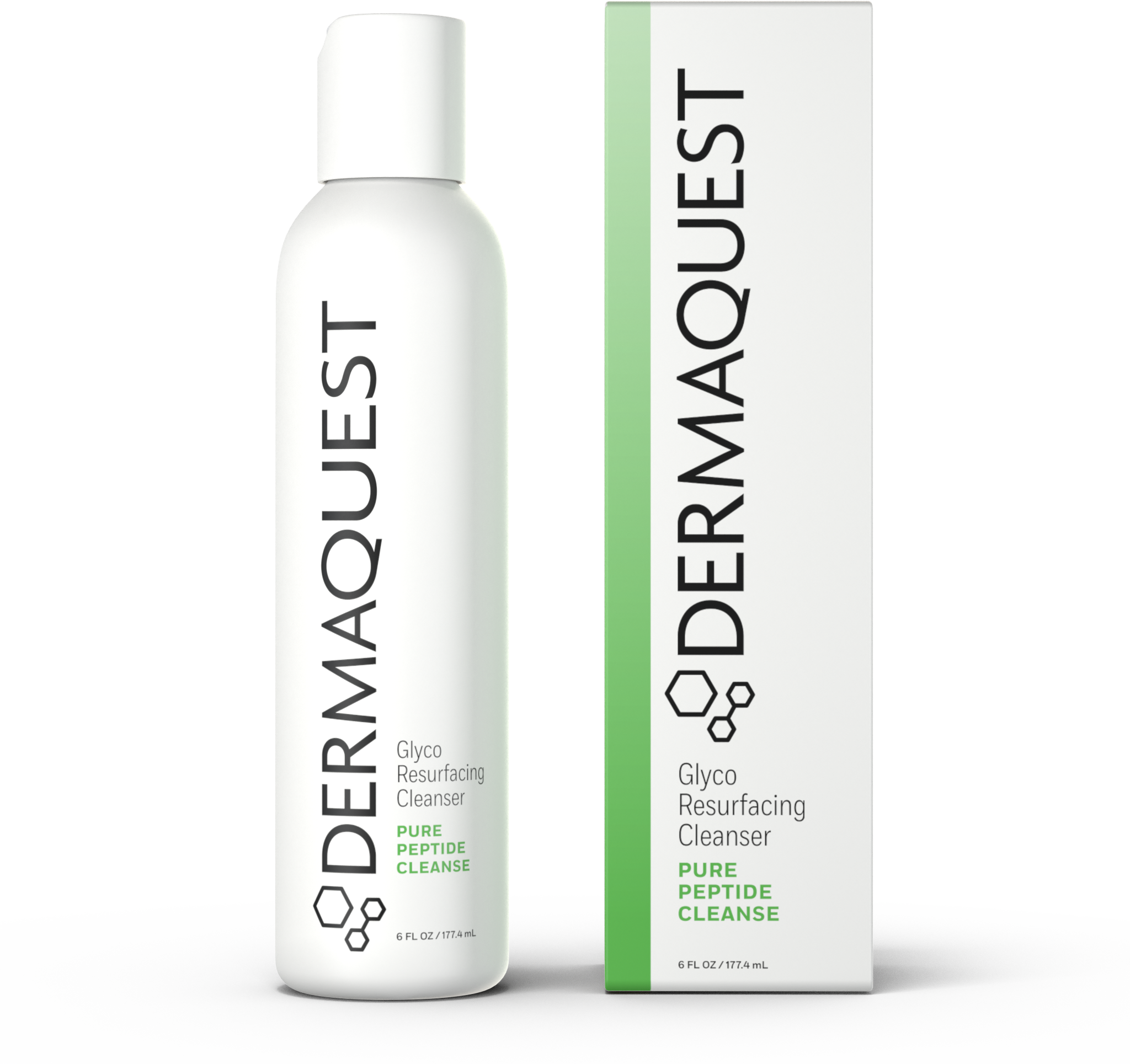 Dermaquest Glyco Resurfacing Cleanser bottle and packaging on a white background