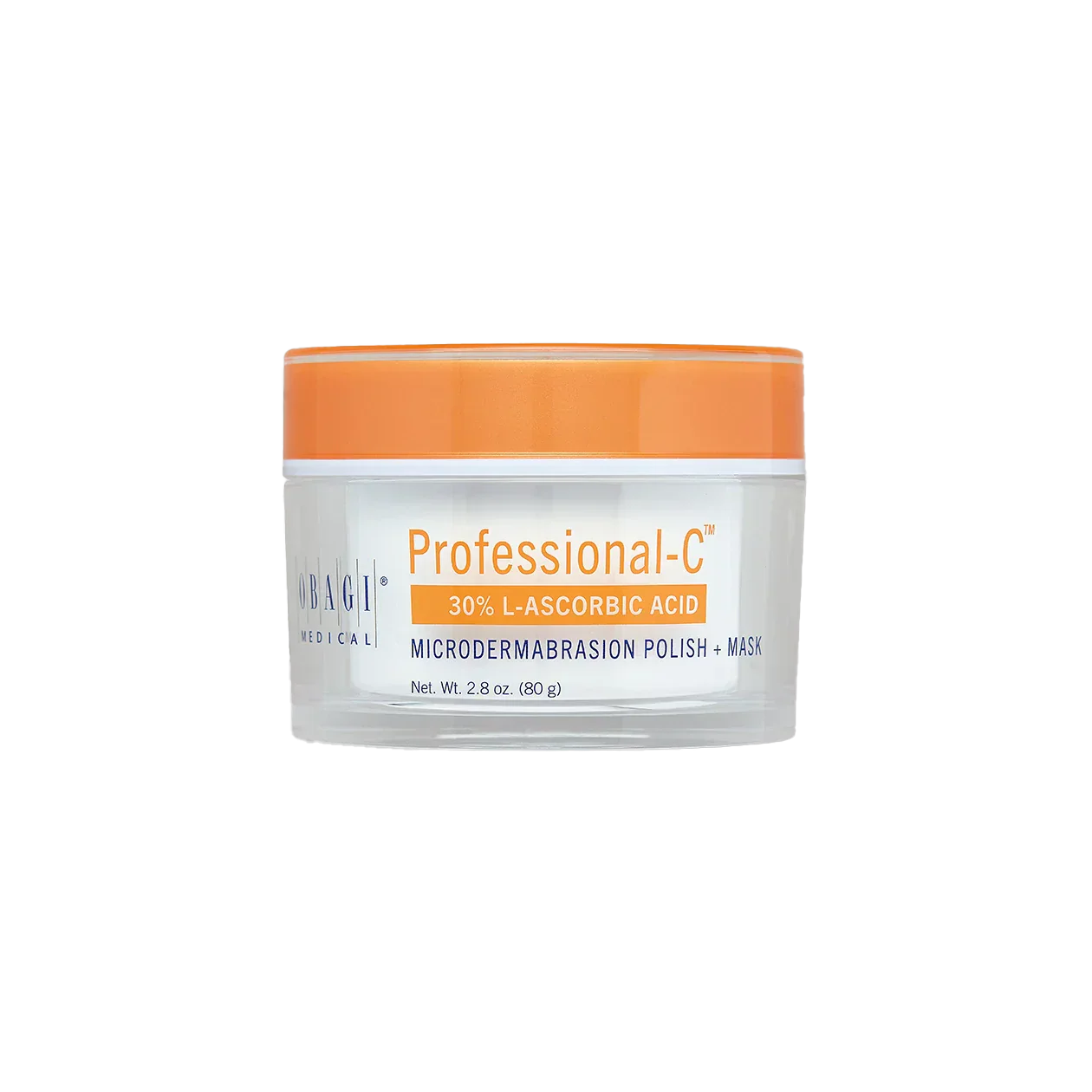 Jar of Professional-C skincare product with orange lid on a white background