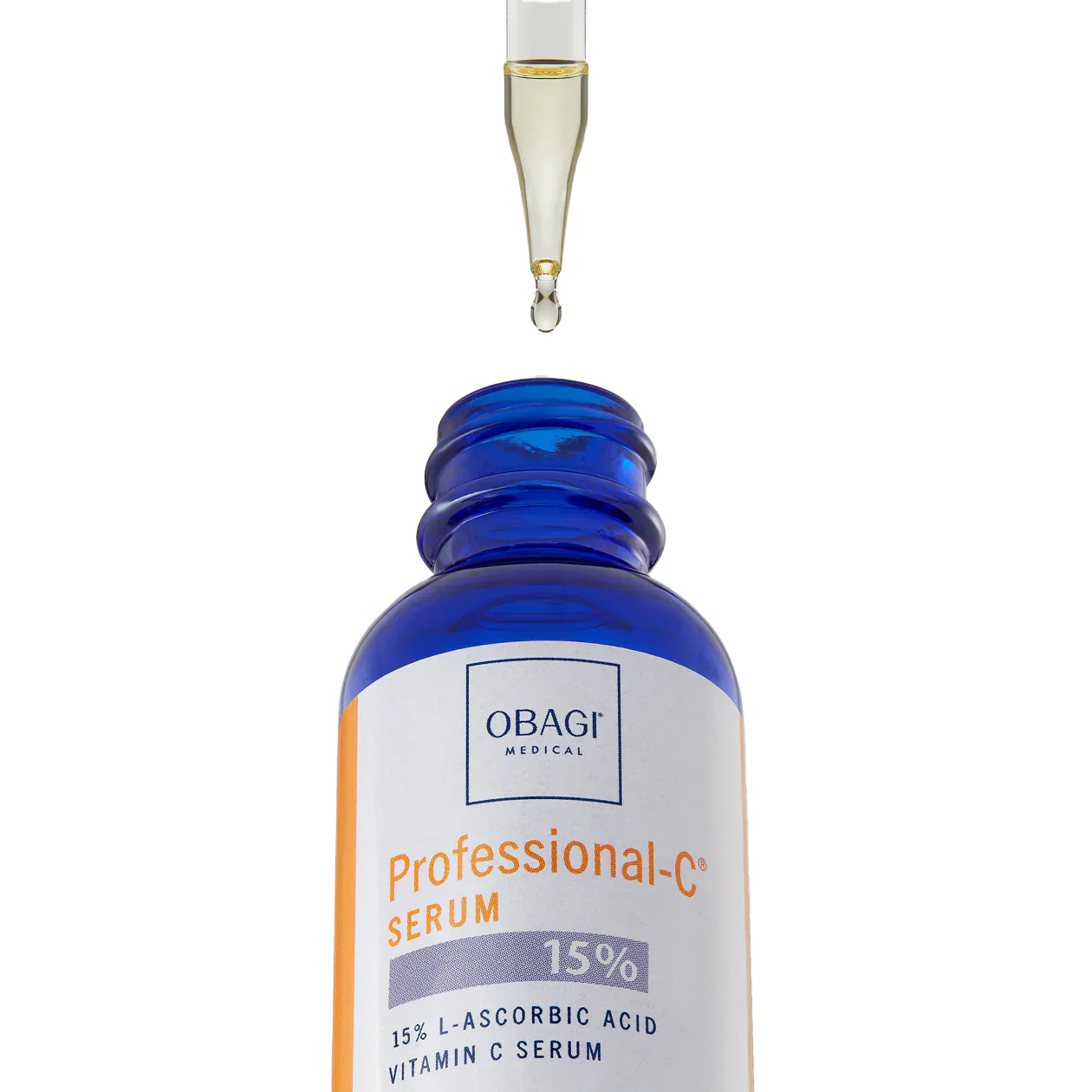 Obagi Professional-C Serum bottle with dropper on a white background