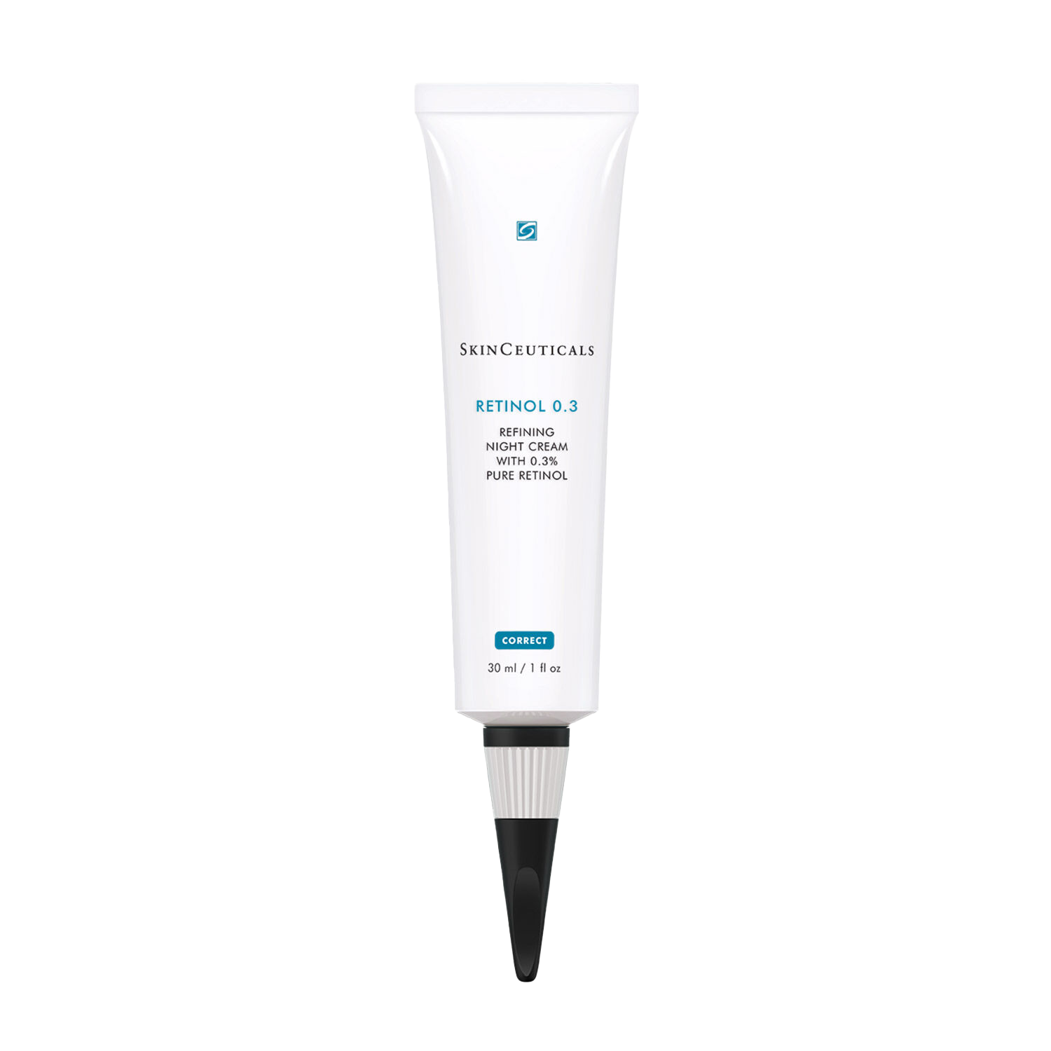Skinceuticals Retinol 0.3 night cream tube on a white background