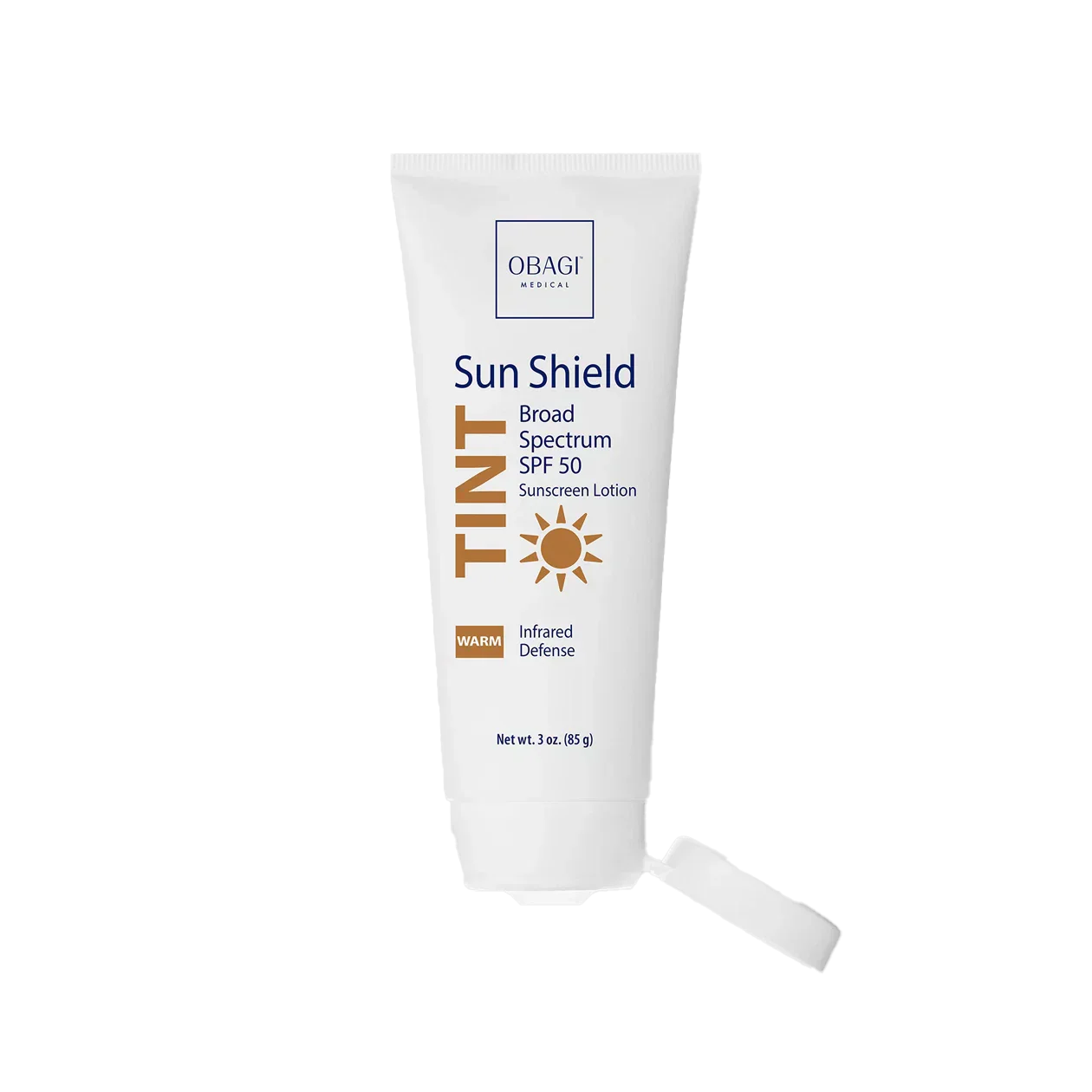 obagi sun shield tint warm spf 50 tinted mineral sunscreen open tube