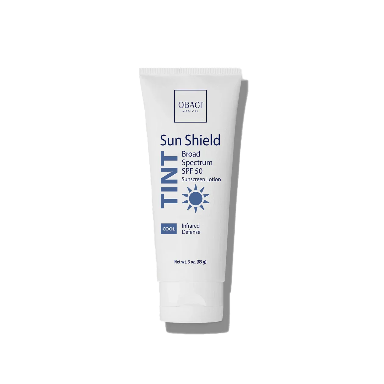 OBAGI Sun Shield Tinted Sunscreen Lotion on a white background