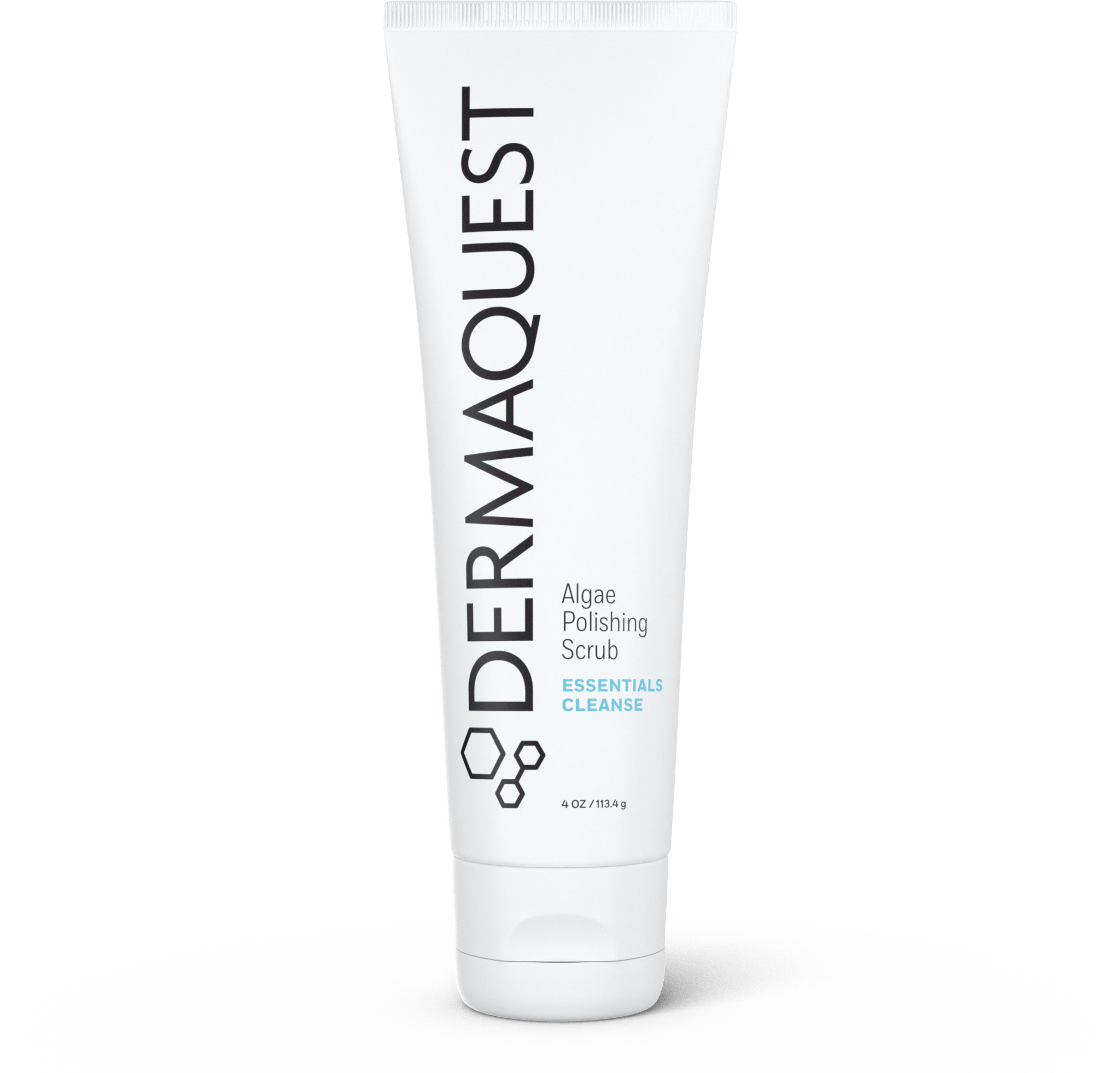 DermaQuest Algae Polishing Scrub tube on a black background