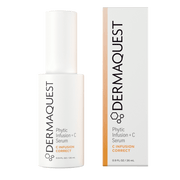 DermaQuest Phytic Infusion + C Serum bottle with product box