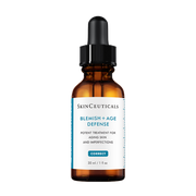 SkinCeuticals Blemish + Age Defense skincare dropper bottle on a white background
