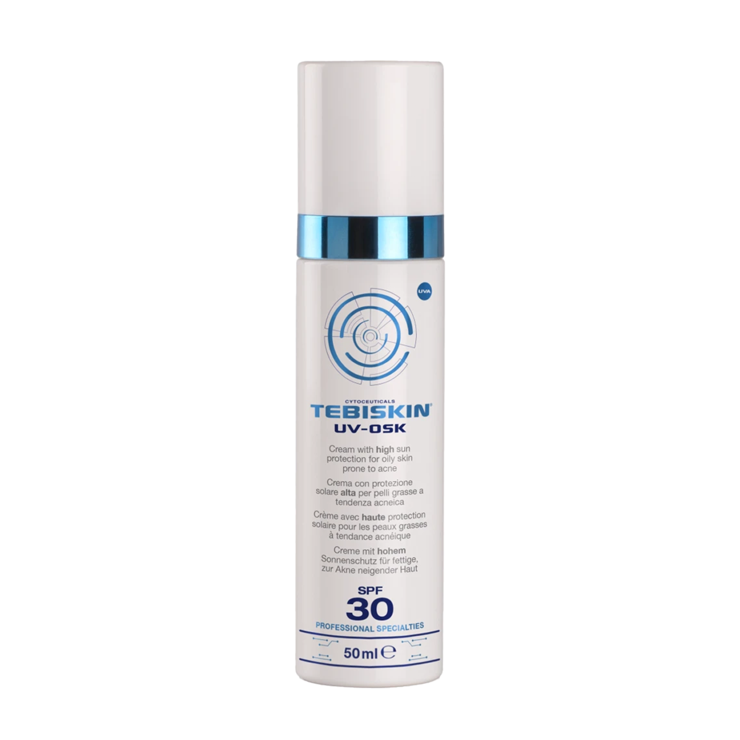 tebiskin uv osk spf 50 sunscreen for sensitive post procedure skin