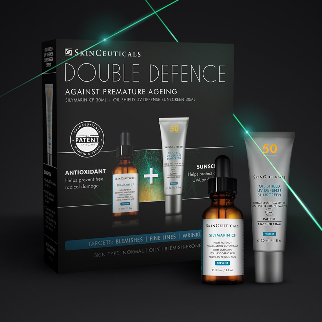 skinceuticals double defense silymarin cf antioxidant spf care for oily acne prone skin